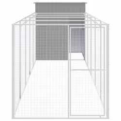 Casetta Cani Corsa Grigio Chiaro 165x659x181 cm Acciaio Zincatocod mxl 93933 - Vista aggiuntiva 3