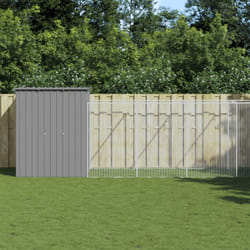 Vidaxl - Casetta Cani Corsa Grigio Chiaro 165x863x181 cm Acciaio Zincato