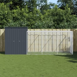 Pollaio con Area Corsa Antracite 165x455x181 cm Acciaio Zincatocod mxl 117700