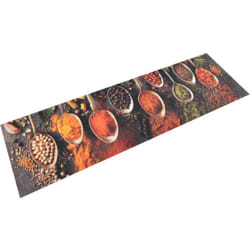 Tappeto da Cucina Lavabile Cucchiai e Spezie 45x150 cm Velluto vidaXL 5178