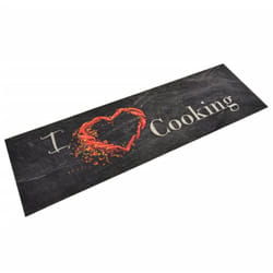 Vidaxl - Tappeto da Cucina Lavabile Nero Cucinare 45x150 cm Velluto