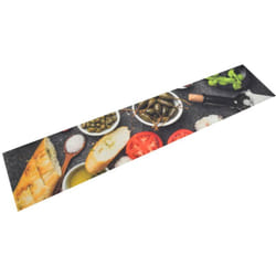 Vidaxl - Tappeto da Cucina Lavabile Vino e Cena 60x300 cm Velluto 9734