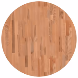 Piano per Tavolo Ø80x1,5 cm Rotondo in Legno Massello di Faggiocod mxl 107292 - Vista aggiuntiva 2
