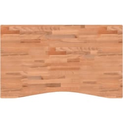 Piano per Scrivania 100x(55-60)x2,5 cm Legno Massello di Faggio vidaXL
