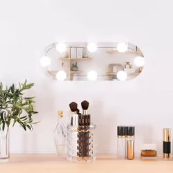 L'elegante specchio da parete con luci LED aggiunge un tocco di stile contemporaneo ed emana una luce brillante e illuminante ...