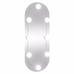 Specchio da Parete con Luci LED 20x50 cm Vetro Ovalecod mxl 76888 - Vista aggiuntiva 2