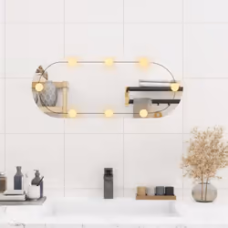 Specchio da Parete con Luci LED 30x70 cm Vetro Ovalecod mxl 118020 - Vista aggiuntiva 3