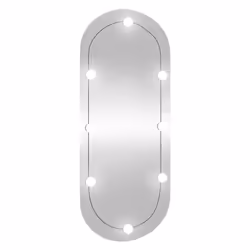 Specchio da Parete con Luci LED 40x90 cm Vetro Ovalecod mxl 124802 - Vista aggiuntiva 2
