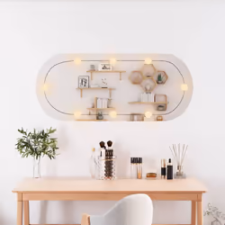 Specchio da Parete con Luci LED 40x90 cm Vetro Ovalecod mxl 124802 - Vista aggiuntiva 3