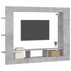 Mobile Porta TV Grigio Cemento 152x22x113 cm Legno Multistratocod mxl 118851 - Vista aggiuntiva 3