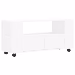 Mobile Porta TV Bianco 102x34,5x43 cm in Legno Multistratocod mxl 82176 - Vista aggiuntiva 2