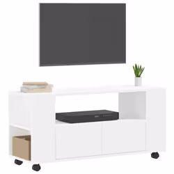 Mobile Porta TV Bianco 102x34,5x43 cm in Legno Multistratocod mxl 82176 - Vista aggiuntiva 3