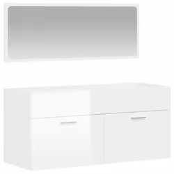 VidaXL 833888, Bianco, Legno, 1000 mm, 385 mm, 460 mm, 100 cm