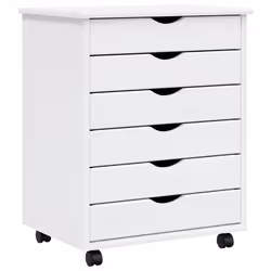 vidaXL Armadietto Rotante con Cassetti MOSS Bianco Legno Massello Pino - Vista aggiuntiva 2