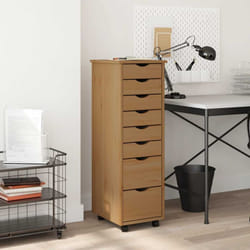 Mobile Moderno, Armadietto Rotante con Cassetti moss Miele Legno Massello Pino Vidaxl 6148