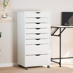 Mobile Moderno, Armadietto Rotante con Cassetti moss Bianco Legno Massello Pino Vidaxl 4107