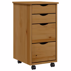 vidaXL Armadietto Rotante con Cassetti MOSS ambra Legno Massello Pino - Vista aggiuntiva 2