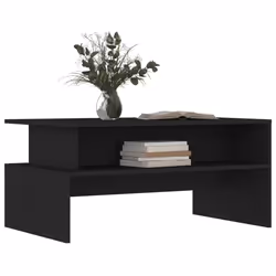 Tavolino da Salotto Nero 90x55x42,5 cm in Legno Multistratocod mxl 130050 - Vista aggiuntiva 3