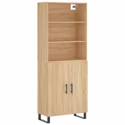 Credenza Rovere Sonoma 69,5x34x180 cm in Legno Multistratocod mxl 77675 - Vista aggiuntiva 2
