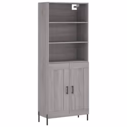 vidaXL Credenza Grigio Sonoma 69,5x34x180 cm in Legno Multistrato - Vista aggiuntiva 2