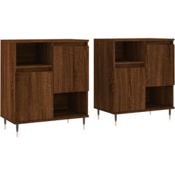Credenze 2 pz Rovere Marrone in Legno Multistrato vidaXL