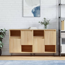 vidaXL Credenze 2 pz Rovere Sonoma in Legno Multistrato
