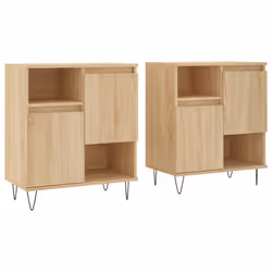 vidaXL Credenze 2 pz Rovere Sonoma in Legno Multistrato - Vista aggiuntiva 2