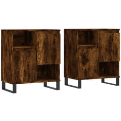 Vidaxl - Credenze 2 pz Rovere Fumo in Legno Multistrato