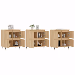 vidaXL Credenze 3 pz Rovere Sonoma in Legno Multistrato - Vista aggiuntiva 3