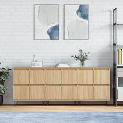 vidaXL Credenze 3 pz Rovere Sonoma in Legno Multistrato
