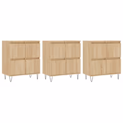 vidaXL Credenze 3 pz Rovere Sonoma in Legno Multistrato - Vista aggiuntiva 2