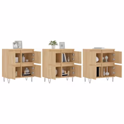 vidaXL Credenze 3 pz Rovere Sonoma in Legno Multistrato - Vista aggiuntiva 3
