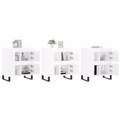 Credenze 3 pz Bianco Lucido in Legno Multistratocod mxl 125327 - Vista aggiuntiva 3