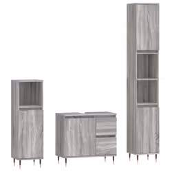 VidaXL 3190219, Grigio, Quercia, Legno, 3 pz