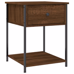 Comodino Marrone Fumo 44x45x58 cm in Legno Multistratocod mxl 105933 - Vista aggiuntiva 2
