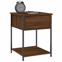 Comodino Marrone Fumo 44x45x58 cm in Legno Multistratocod mxl 105933 - Vista aggiuntiva 3