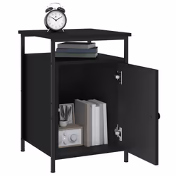 VidaXL 825864 comodino Nero - Vista aggiuntiva 5