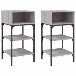 Comodini 2 pz Grigio Sonoma 35x34,5x70 cm in Legno Multistratocod mxl 82018 - Vista aggiuntiva 2