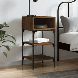 Comodino da Camera da Letto, Tavolino da notte Rovere Marrone 35x34, 5x70 cm in Legno Multistrato Vidaxl