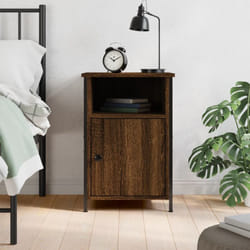Comodino da Camera da Letto, Tavolino da notte Rovere Marrone 40x42x60 cm in Legno Multistrato Vidaxl