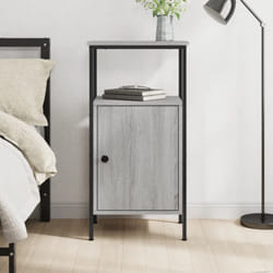 Vidaxl - Comodino Grigio Sonoma 41x31x80 cm in Legno Multistrato