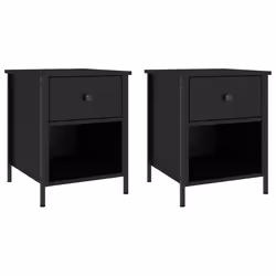 VidaXL 825934, Nero, Caldaie, Legno, 400 mm, 420 mm, 500 mm, 2 pz