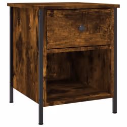 Comodino Rovere Fumo 40x42x50 cm Legno Multistratocod mxl 102326 - Vista aggiuntiva 2