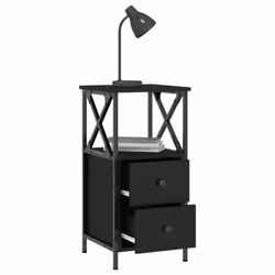 VidaXL 825943 comodino Nero - Vista aggiuntiva 4