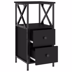 VidaXL 825943 comodino Nero - Vista aggiuntiva 5