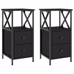 VidaXL 825944, Nero, Caldaie, Legno, 340 mm, 355 mm, 700 mm, 2 pz