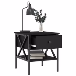 VidaXL 825954 comodino Nero - Vista aggiuntiva 4