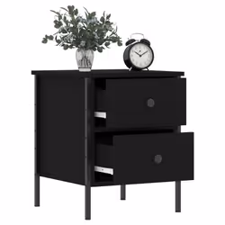 VidaXL 825983 comodino Nero - Vista aggiuntiva 4