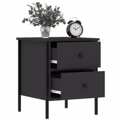 VidaXL 825984 comodino Nero - Vista aggiuntiva 4