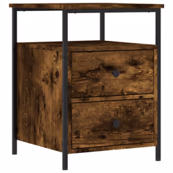 Comodino Rovere Fumo 44x45x60 cm in Legno Multistratocod mxl 78353 - Vista aggiuntiva 2